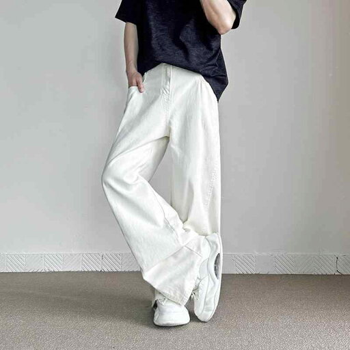 秋冬 メンズ 服 シンプル ファッション オシャレ 大人 かっこいい 大きいサイズ ストリート 紳士服 ハイエンド ホワイト ジーンズ アメリカン ワイド レッグ パンツ ストレート カジュアル 秋冬 メンズ 服 シンプル ファッション オシャレ 大人 かっこいい 大きいサイズ ストリート 紳士服 ハイエンド ホワイト ジーンズ アメリカン ワイド レッグ パンツ ストレート カジュアル