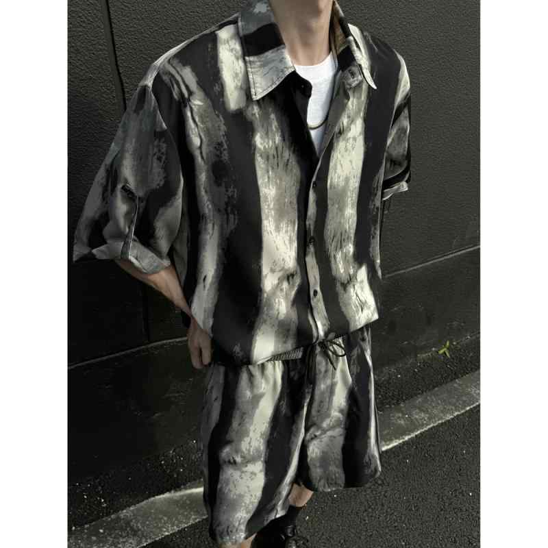 秋冬 メンズ 服 シンプル ファッション オシャレ 大人 かっこいい 大きいサイズ ストリート 紳士服 ビーチ シャツ スーツ 秋 薄手 バカンス バケーション カジュアル