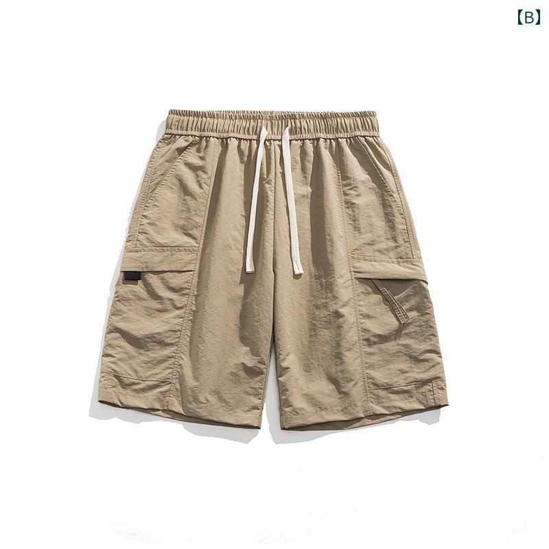 秋冬 メンズ 服 シンプル ファッション オシャレ 大人 かっこいい 大きいサイズ ストリート 紳士服 マウンテン アウトドア 速乾 カーゴ パンツ 秋 薄手 カジュアル ミッド パンツ 五分丈