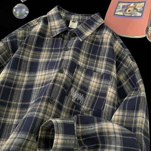 秋冬 メンズ 服 シンプル ファッション オシャレ 大人 かっこいい 大きいサイズ ストリート 紳士服 レトロ ブルー チェック柄 シャツ 春秋 アメリカン ジャケット カジュアル 長袖 秋冬 メンズ 服 シンプル ファッション オシャレ 大人 かっこいい 大きいサイズ ストリート 紳士服 レトロ ブルー チェック柄 シャツ 春秋 アメリカン ジャケット カジュアル 長袖