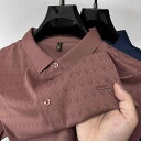 秋冬 コーデ メンズ 服 シンプル ファッション オシャレ 大人 かっこいい 大きいサイズ ストリート 紳士服 ハイエンド プリント 半袖 T シャツ 襟 シームレス ポロシャツ トップス