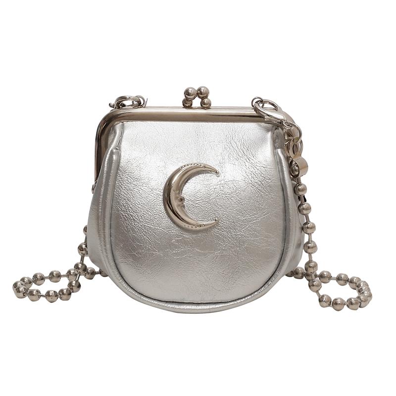 レディース 鞄 カバン バック ファッション オシャレ アイテム 小物 ミニ 装飾 バッグ シルバー クリッ..