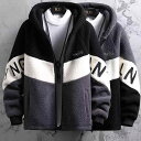 秋冬 コーデ メンズ 服 シンプル ファッション オシャレ 大人 かっこいい 大きいサイズ ストリート 紳士服 ゆったり ジャケット カラーマッチング フリース ジャケット