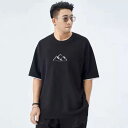 秋冬 コーデ メンズ 服 シンプル ファッション オシャレ 大人 かっこいい 大きいサイズ ストリート 紳士服 ヘビー フェイク ツーピース T シャツ 半袖 薄手 通気性 五分袖 トップス