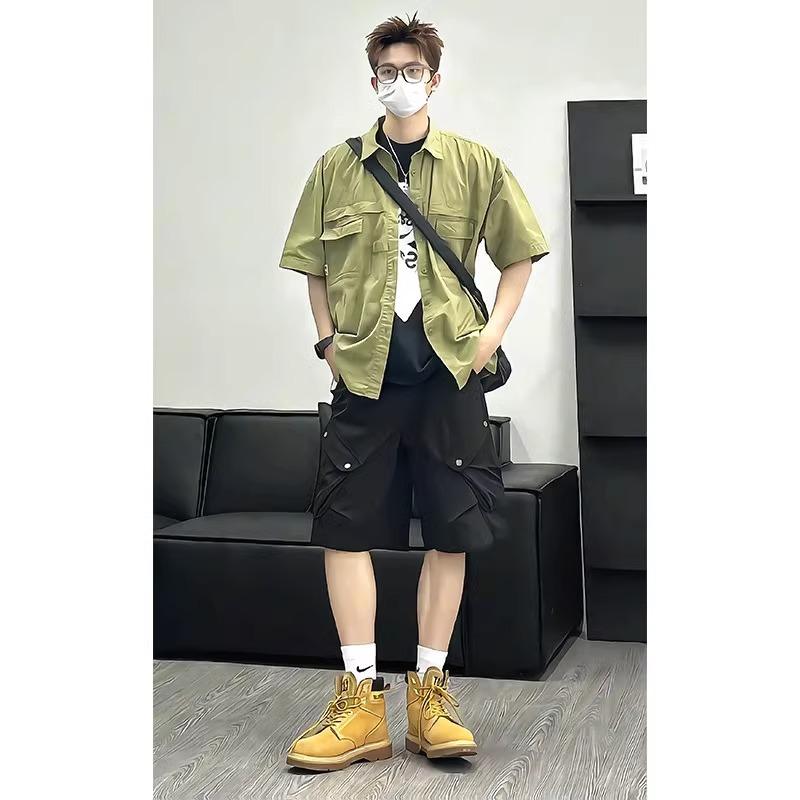 秋冬 コーデ メンズ 服 シンプル ファッション オシャレ 大人 かっこいい 大きいサイズ ストリート 紳士服 アメリカン 多機能 アサルト パンツ ポケット ワーク パンツ カジュアル