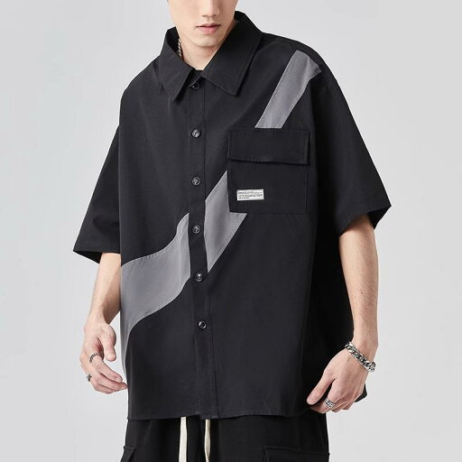 秋冬 コーデ メンズ 服 シンプル ファッション オシャレ 大人 かっこいい 大きいサイズ ストリート 紳士服 半袖 シャツ カラー ブロッキング ワークウェア ジャケット カジュアル 秋冬 コーデ メンズ 服 シンプル ファッション オシャレ 大人 かっこいい 大きいサイズ ストリート 紳士服 半袖 シャツ カラー ブロッキング ワークウェア ジャケット カジュアル
