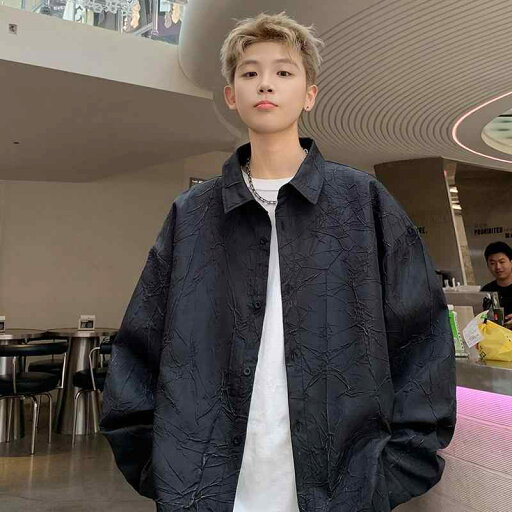 秋冬 コーデ メンズ 服 シンプル ファッション オシャレ 大人 かっこいい 大きいサイズ ストリート 紳士服 プリーツ 長袖 シャツ ストリート ジャケット 秋冬 コーデ メンズ 服 シンプル ファッション オシャレ 大人 かっこいい 大きいサイズ ストリート 紳士服 プリーツ 長袖 シャツ ストリート ジャケット