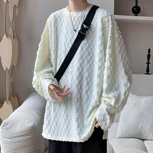 秋冬 コーデ メンズ 服 シンプル ファッション オシャレ 大人 かっこいい 大きいサイズ ストリート 紳士服 アメリカン ロー エッジ ジャカード 長袖 T シャツ ラウンドネック レイヤリング スウェットシャツ トップス 秋冬 コーデ メンズ 服 シンプル ファッション オシャレ 大人 かっこいい 大きいサイズ ストリート 紳士服 アメリカン ロー エッジ ジャカード 長袖 T シャツ ラウンドネック レイヤリング スウェットシャツ トップス
