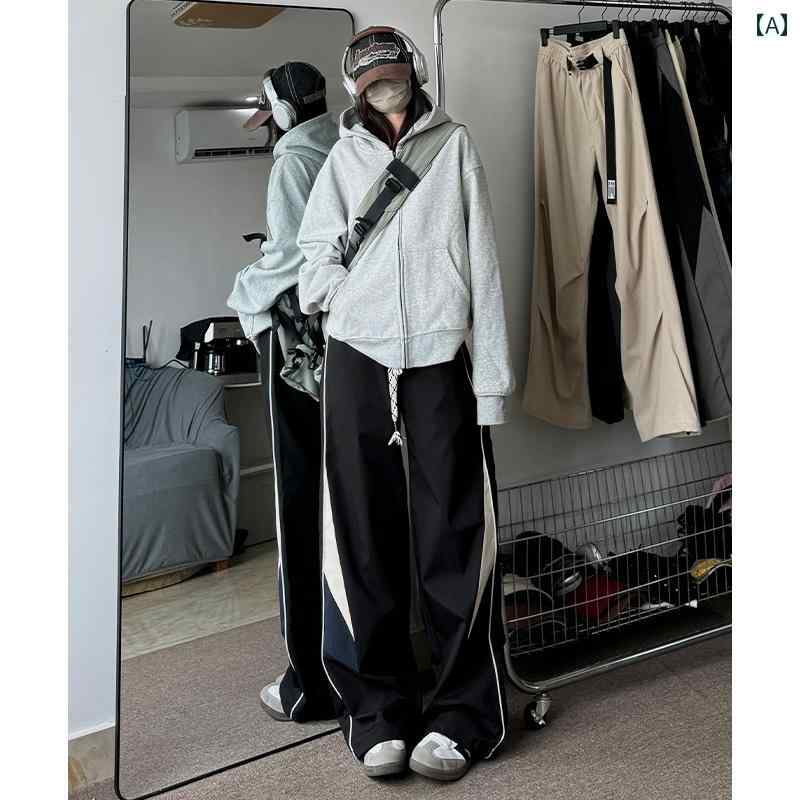 秋冬 コーデ メンズ 服 シンプル ファッション オシャレ 大人 かっこいい 大きいサイズ ストリート 紳士服 アメリカン 撥水 カラー ブロック アサルト パンツ ストリート カジュアル スポーツ ストレート レッグ