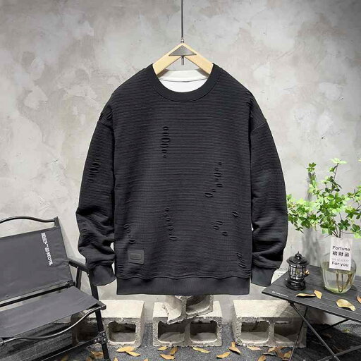 秋冬 コーデ メンズ 服 シンプル ファッション オシャレ 大人 かっこいい 大きいサイズ ストリート 紳士服 アメリカン レトロ ダメージ ラウンドネック スウェットシャツ ソリッドカラー トップス 秋冬 コーデ メンズ 服 シンプル ファッション オシャレ 大人 かっこいい 大きいサイズ ストリート 紳士服 アメリカン レトロ ダメージ ラウンドネック スウェットシャツ ソリッドカラー トップス