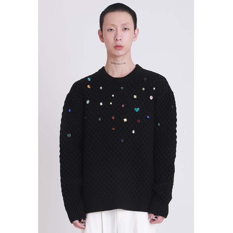 秋冬 コーデ メンズ 服 シンプル ファッション オシャレ 大人 かっこいい 大きいサイズ ストリート 紳士服 ヘビー ジェム ラウンドネック プルオーバー セ...