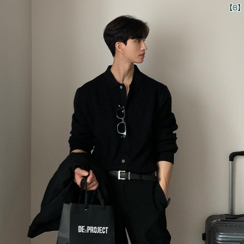 秋冬 コーデ メンズ 服 シンプル ファッション オシャレ 大人 かっこいい 大きいサイズ ストリート 紳士服 ニット セーター カーディガン 薄手 ジャケット アウター 韓国スタイル