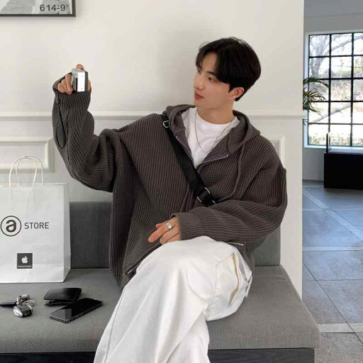 秋冬 コーデ メンズ 服 シンプル ファッション オシャレ 大人 かっこいい 大きいサイズ ストリート 紳士服 ニットカーディガン ジャケット ハイエンド 韓国スタイル カジュアル フード付き セーター 秋冬 コーデ メンズ 服 シンプル ファッション オシャレ 大人 かっこいい 大きいサイズ ストリート 紳士服 ニットカーディガン ジャケット ハイエンド 韓国スタイル カジュアル フード付き セーター