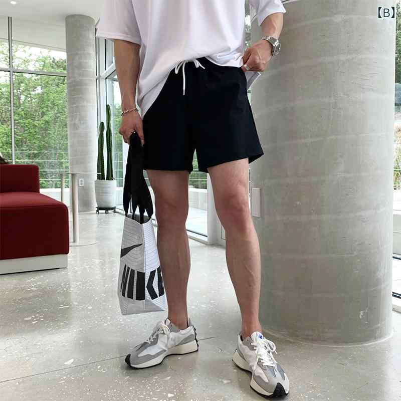 秋冬 コーデ メンズ 服 シンプル ファッション オシャレ 大人 かっこいい 大きいサイズ ストリート 紳士服 パンツ ハーフ カジュアル 無地 通気性