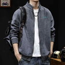 秋冬 コーデ メンズ 服 シンプル ファッション オシャレ 大人 かっこいい 大きいサイズ ストリート 紳士服 ジッパー カーディガン スタンドカラー スウェットシャツ コート ジャケット