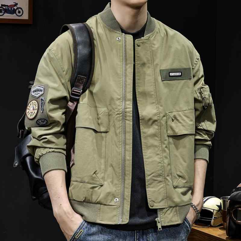 秋冬 コーデ メンズ 服 シンプル ファッション オシャレ 大人 かっこいい 大きいサイズ ストリート 紳士服 ベースボール カラー ジャケット カジュアル