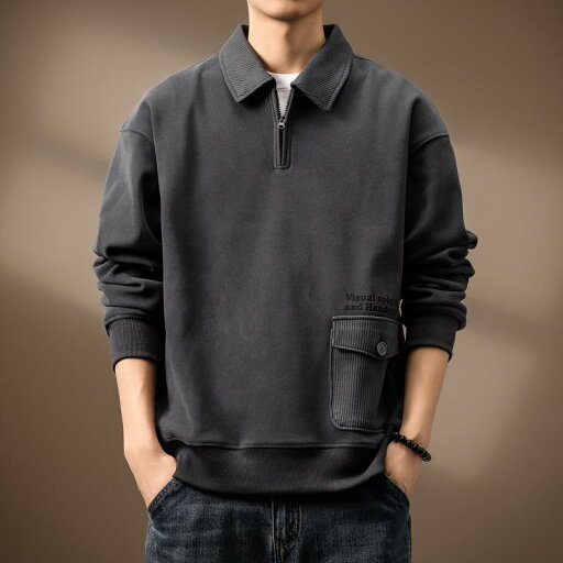 秋冬 コーデ メンズ 服 シンプル ファッション オシャレ 大人 かっこいい 大きいサイズ ストリート 紳士服 ハイエンド ハーフ ジップ スウェットシャツ カジュアル 長袖 ポロシャツ 秋冬 コーデ メンズ 服 シンプル ファッション オシャレ 大人 かっこいい 大きいサイズ ストリート 紳士服 ハイエンド ハーフ ジップ スウェットシャツ カジュアル 長袖 ポロシャツ