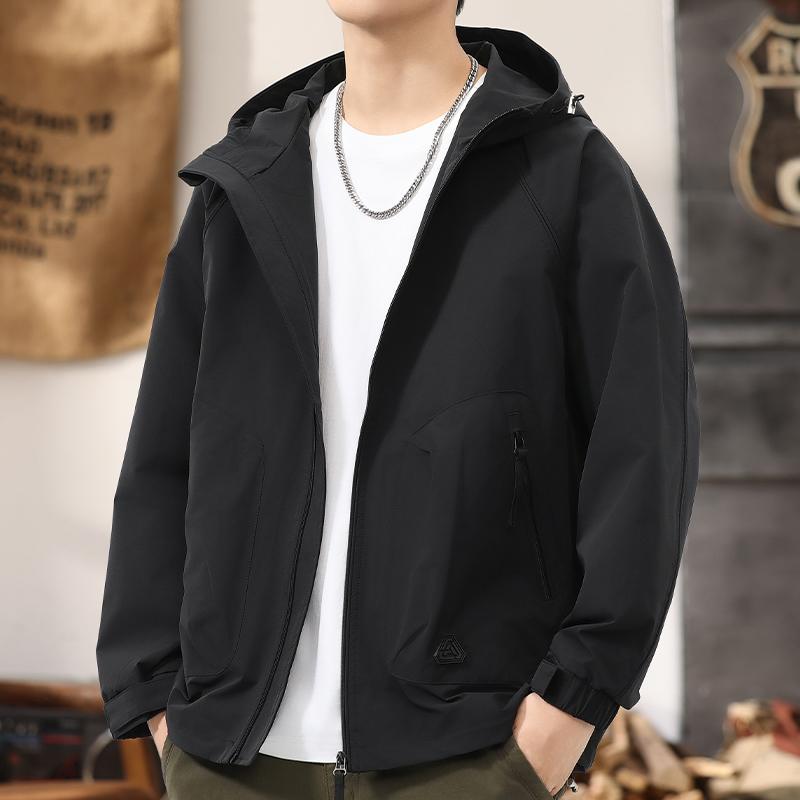 秋冬 コーデ メンズ 服 シンプル ファッション オシャレ 大人 かっこいい 大きいサイズ ストリート 紳士服 フード付き ジャケット シンプル カジュアル ゆったり 登山 服