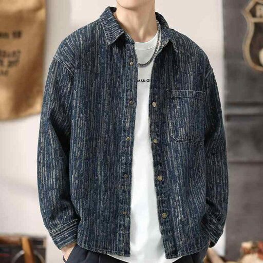 秋冬 コーデ メンズ 服 シンプル ファッション オシャレ 大人 かっこいい 大きいサイズ ストリート 紳士服 ハイエンド レトロ ジャカード デニム シャツ トライアル ジャケット ゆったり カジュアル シャツ 秋冬 コーデ メンズ 服 シンプル ファッション オシャレ 大人 かっこいい 大きいサイズ ストリート 紳士服 ハイエンド レトロ ジャカード デニム シャツ トライアル ジャケット ゆったり カジュアル シャツ