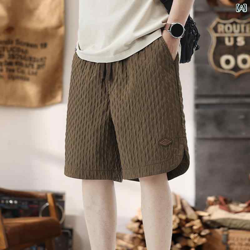 秋冬 コーデ メンズ 服 シンプル ファッション オシャレ 大人 かっこいい 大きいサイズ ストリート 紳士服 レトロ プリーツ バブル カジュアル パンツ 五分丈 ミディアム