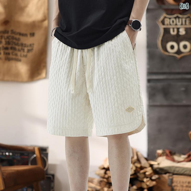 秋冬 コーデ メンズ 服 シンプル ファッション オシャレ 大人 かっこいい 大きいサイズ ストリート 紳士服 レトロ プリーツ バブル カジュアル パンツ 五分丈 ミディアム