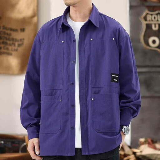 秋冬 コーデ メンズ 服 シンプル ファッション オシャレ 大人 かっこいい 大きいサイズ ストリート 紳士服 カジュアル シャツ ジャケット ハイエンド ワーク ジャケット 長袖 トップス パープル 服 秋冬 コーデ メンズ 服 シンプル ファッション オシャレ 大人 かっこいい 大きいサイズ ストリート 紳士服 カジュアル シャツ ジャケット ハイエンド ワーク ジャケット 長袖 トップス パープル 服