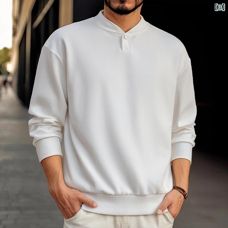 秋冬 コーデ メンズ 服 シンプル ファッション オシャレ 大人 かっこいい 大きいサイズ ストリート 紳士服 ソリッドカラーラウンドネック ヘビー セーター アメリカン カジュアル 長袖 ニットウェア