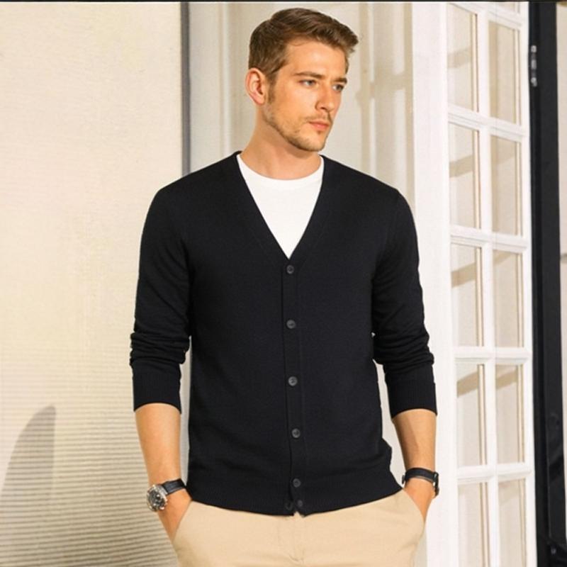 秋冬 コーデ メンズ 服 シンプル ファッション オシャレ 大人 かっこいい 大きいサイズ ストリート 紳士服 ニット セーター アメリカン 薄手 長袖 無地 ニットウェア ニット ウェア