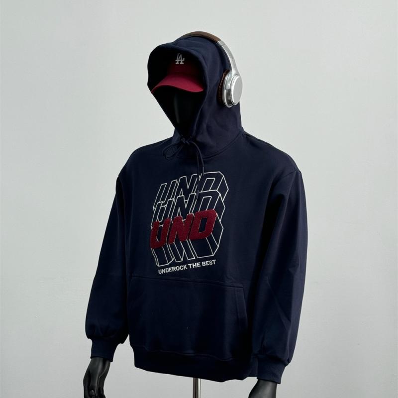 秋冬 コーデ メンズ 服 シンプル ファッション オシャレ 大人 かっこいい 大きいサイズ ストリート 紳士服 アメリカン レトロ プリント フード付き スウェットシャツ ネイビー W