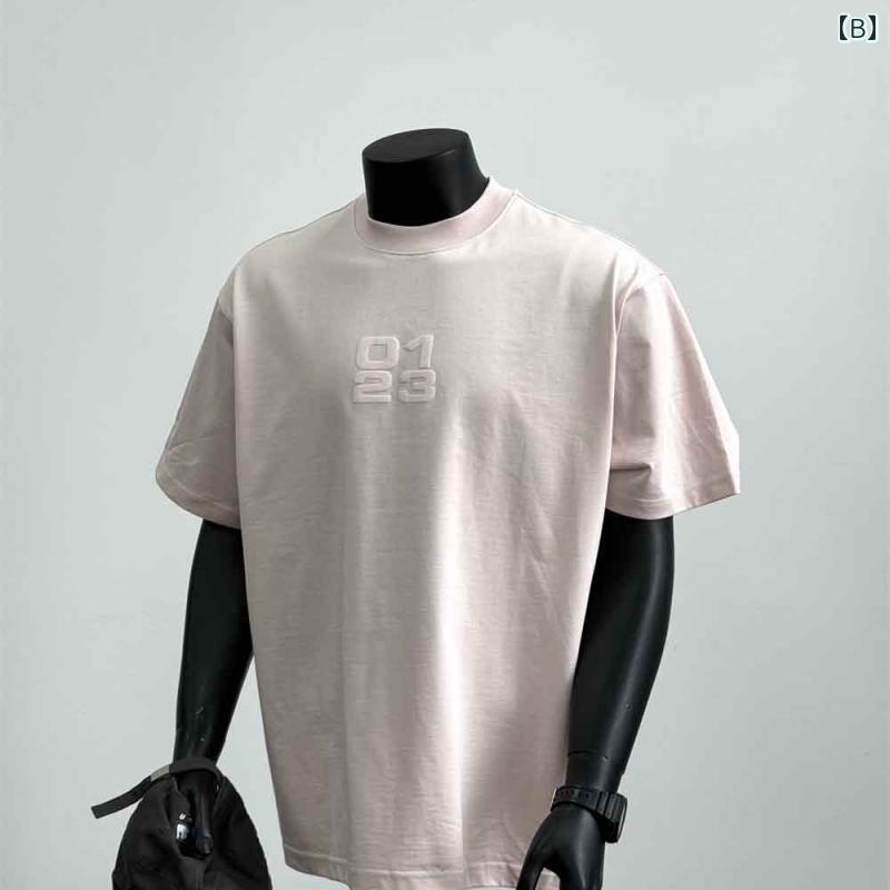 秋冬 コーデ メンズ 服 シンプル ファッション オシャレ 大人 かっこいい 大きいサイズ ストリート 紳士服 ヘビー コットン 半袖 T シャツ アメリカン デジタル プリント ブラック 81