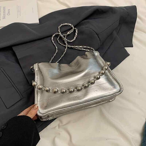 レディース 鞄 カバン バック ファッション オシャレ アイテム 小物 バッグ シルバー プリーツ チェーン バッグ ショルダー バッグ レディース 鞄 カバン バック ファッション オシャレ アイテム 小物 バッグ シルバー プリーツ チェーン バッグ ショルダー バッグ