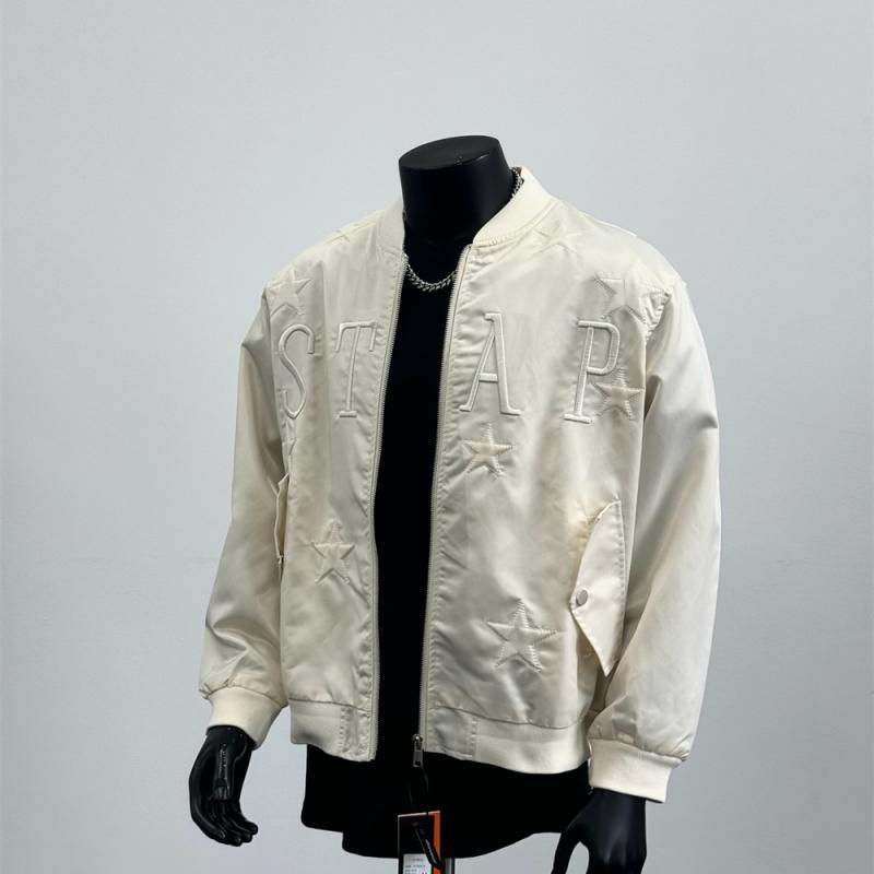 秋冬 コーデ メンズ 服 シンプル ファッション オシャレ 大人 かっこいい 大きいサイズ ストリート 紳士服 アメリカン レトロ スター レター ジャケット ベージュ ジャケット J 23