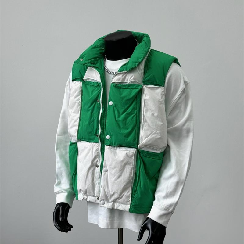 秋冬 コーデ メンズ 服 シンプル ファッション オシャレ 大人 かっこいい 大きいサイズ ストリート 紳士服 綿 ウェア レディース ゆったり 白 緑 ジャケット YR 1