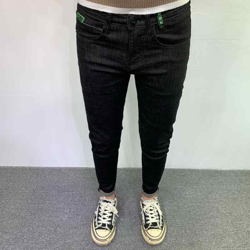 秋冬 コーデ メンズ 服 シンプル ファッション オシャレ 大人 かっこいい 大きいサイズ ストリート 紳士服 ジーンズ ブラック スリム フィット シンプル レトロ カジュアル パンツ