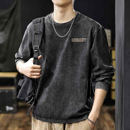 秋冬 コーデ メンズ 服 シンプル ファッション オシャレ 大人 かっこいい 大きいサイズ ストリート 紳士服 アメリカン ヘビー 綿 長袖 T シャツ レトロ トレーナー 秋冬 コーデ メンズ 服 シンプル ファッション オシャレ 大人 かっこいい 大きいサイズ ストリート 紳士服 アメリカン ヘビー 綿 長袖 T シャツ レトロ トレーナー