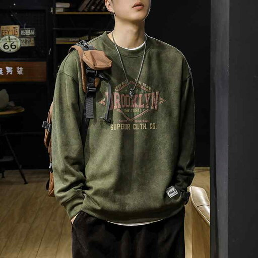 秋冬 コーデ メンズ 服 シンプル ファッション オシャレ 大人 かっこいい 大きいサイズ ストリート 紳士服 アメリカン レトロ ヘビー スエード スウェットシャツ ベルベット ボトム 長袖 T シャツ 秋冬 コーデ メンズ 服 シンプル ファッション オシャレ 大人 かっこいい 大きいサイズ ストリート 紳士服 アメリカン レトロ ヘビー スエード スウェットシャツ ベルベット ボトム 長袖 T シャツ