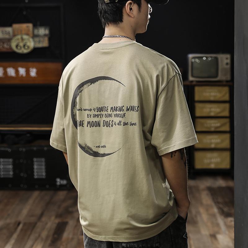 秋冬 コーデ メンズ 服 シンプル ファッション オシャレ 大人 かっこいい 大きいサイズ ストリート 紳士服 半袖 T シャツ 厚手 綿