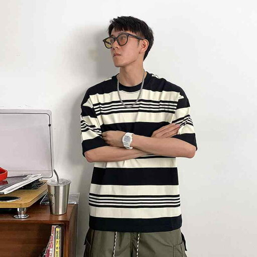 秋冬 コーデ メンズ 服 シンプル ファッション オシャレ 大人 かっこいい 大きいサイズ ストリート 紳士服 シンプル 白 ストライプ 半袖 T シャツ カジュアル 秋冬 コーデ メンズ 服 シンプル ファッション オシャレ 大人 かっこいい 大きいサイズ ストリート 紳士服 シンプル 白 ストライプ 半袖 T シャツ カジュアル