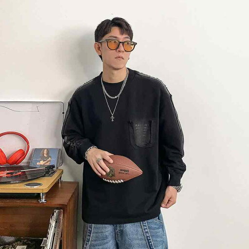 秋冬 コーデ メンズ 服 シンプル ファッション オシャレ 大人 かっこいい 大きいサイズ ストリート 紳士服 ロー エッジ プルオーバー スウェットシャツ ストリート ブラック シャツ 秋冬 コーデ メンズ 服 シンプル ファッション オシャレ 大人 かっこいい 大きいサイズ ストリート 紳士服 ロー エッジ プルオーバー スウェットシャツ ストリート ブラック シャツ
