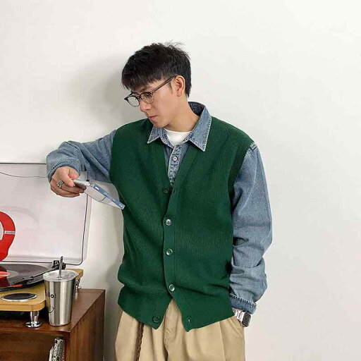 秋冬 コーデ メンズ 服 シンプル ファッション オシャレ 大人 かっこいい 大きいサイズ ストリート 紳士服 ハイエンド カーディガン ノー スリーブ Vネック ウール ベスト 単品 ニット トップス 秋冬 コーデ メンズ 服 シンプル ファッション オシャレ 大人 かっこいい 大きいサイズ ストリート 紳士服 ハイエンド カーディガン ノー スリーブ Vネック ウール ベスト 単品 ニット トップス