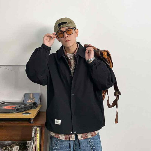 秋冬 コーデ メンズ 服 シンプル ファッション オシャレ 大人 かっこいい 大きいサイズ ストリート 紳士服 単品 スクエアネック コーチ ジャケット ハイエンド アメカジ 秋冬 コーデ メンズ 服 シンプル ファッション オシャレ 大人 かっこいい 大きいサイズ ストリート 紳士服 単品 スクエアネック コーチ ジャケット ハイエンド アメカジ