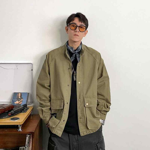 秋冬 コーデ メンズ 服 シンプル ファッション オシャレ 大人 かっこいい 大きいサイズ ストリート 紳士服 スポーツ 300 グラム スタンドカラー ジャケット カジュアル ワークウェア トップス 秋冬 コーデ メンズ 服 シンプル ファッション オシャレ 大人 かっこいい 大きいサイズ ストリート 紳士服 スポーツ 300 グラム スタンドカラー ジャケット カジュアル ワークウェア トップス
