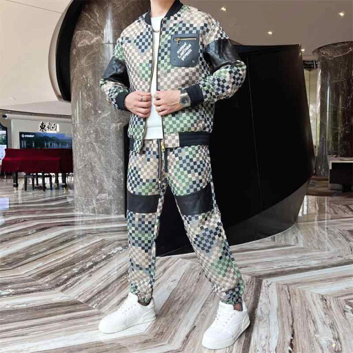 秋冬 コーデ メンズ 服 シンプル ファッション オシャレ 大人 かっこいい 大きいサイズ ストリート 紳士服 レター プリント スタンドカラー ジャケット カジュアル パンツ ツーピース カラーマッチング スーツ 秋冬 コーデ メンズ 服 シンプル ファッション オシャレ 大人 かっこいい 大きいサイズ ストリート 紳士服 レター プリント スタンドカラー ジャケット カジュアル パンツ ツーピース カラーマッチング スーツ