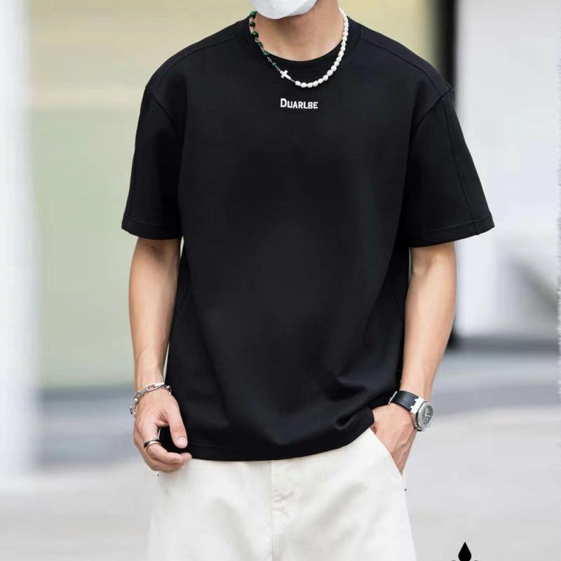 秋冬 コーデ メンズ 服 シンプル ファッション オシャレ 大人 かっこいい 大きいサイズ ストリート 紳士服 ラウンドネック トップス 半袖 T シャツ ハイエンド 服 シンプル