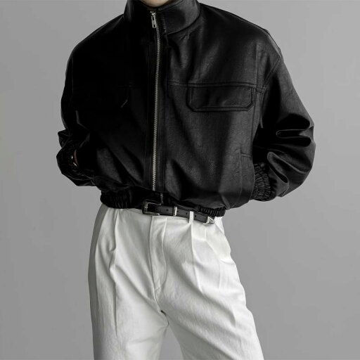 秋冬 コーデ メンズ 服 シンプル ファッション オシャレ 大人 かっこいい 大きいサイズ ストリート 紳士服 クリーン フィット スタンドカラー PU エコ レザー ジャケット 防風 暖かい ショルダー ジャケット 秋冬 コーデ メンズ 服 シンプル ファッション オシャレ 大人 かっこいい 大きいサイズ ストリート 紳士服 クリーン フィット スタンドカラー PU エコ レザー ジャケット 防風 暖かい ショルダー ジャケット