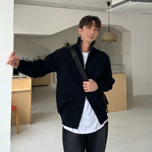 秋冬 コーデ メンズ 服 シンプル ファッション オシャレ 大人 かっこいい 大きいサイズ ストリート 紳士服 スタンドカラー ダブル ジッパー セーター シンプル ハイエンド スリム カーディガン ライト ジャケット 秋冬 コーデ メンズ 服 シンプル ファッション オシャレ 大人 かっこいい 大きいサイズ ストリート 紳士服 スタンドカラー ダブル ジッパー セーター シンプル ハイエンド スリム カーディガン ライト ジャケット