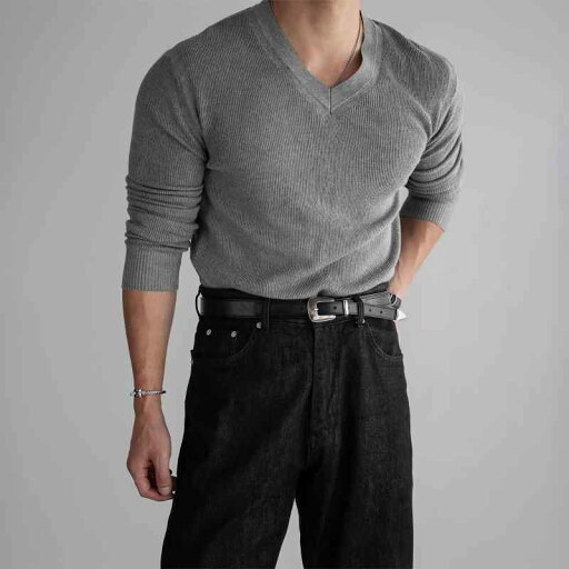 秋冬 コーデ メンズ 服 シンプル ファッション オシャレ 大人 かっこいい 大きいサイズ ストリート 紳士服 グレー Vネック ニット セーター アメリカン ビジネス カジュアル 長袖 プルオーバーシャツ 秋冬 コーデ メンズ 服 シンプル ファッション オシャレ 大人 かっこいい 大きいサイズ ストリート 紳士服 グレー Vネック ニット セーター アメリカン ビジネス カジュアル 長袖 プルオーバーシャツ