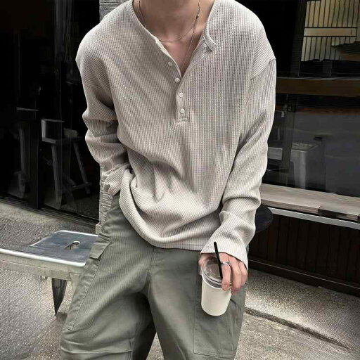 秋冬 コーデ メンズ 服 シンプル ファッション オシャレ 大人 かっこいい 大きいサイズ ストリート 紳士服 ヘンリー カラー 長袖 ニット T シャツ 韓国スタイル シンプル ハイエンド カジュアル トップス 秋冬 コーデ メンズ 服 シンプル ファッション オシャレ 大人 かっこいい 大きいサイズ ストリート 紳士服 ヘンリー カラー 長袖 ニット T シャツ 韓国スタイル シンプル ハイエンド カジュアル トップス