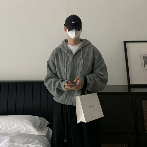 秋冬 コーデ メンズ 服 シンプル ファッション オシャレ 大人 かっこいい 大きいサイズ ストリート 紳士服 グレー フード付き オフショルダー スリーブ セーター 韓国スタイル ハイエンド ジャケット 秋冬 コーデ メンズ 服 シンプル ファッション オシャレ 大人 かっこいい 大きいサイズ ストリート 紳士服 グレー フード付き オフショルダー スリーブ セーター 韓国スタイル ハイエンド ジャケット