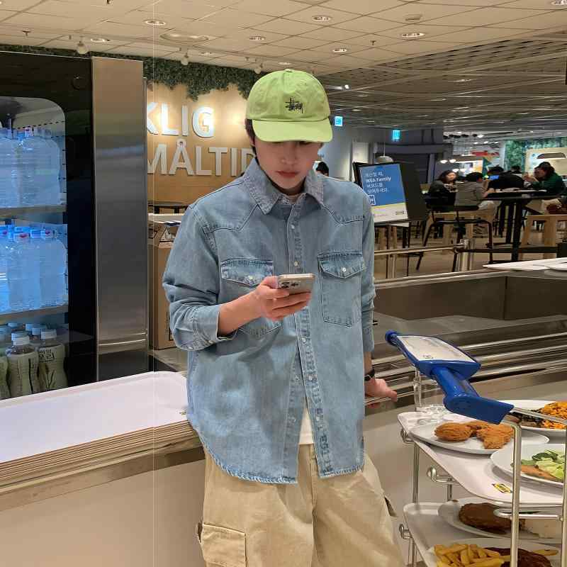 秋冬 コーデ メンズ 服 シンプル ファッション オシャレ 大人 かっこいい 大きいサイズ ストリート 紳士服 レトロ デニム 長袖 シャツ ハイエンド カジュアル ジャケット